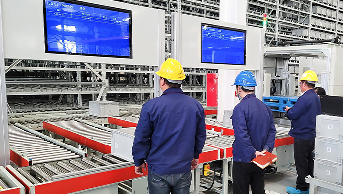 HUAYIDE Mini load ASRS with Conveyor & WMS, Streamlined Warehouse Workflow Integration HUAYIDE Mini load ASRS with Conveyor & WMS, Streamlined Warehouse Workflow Integration