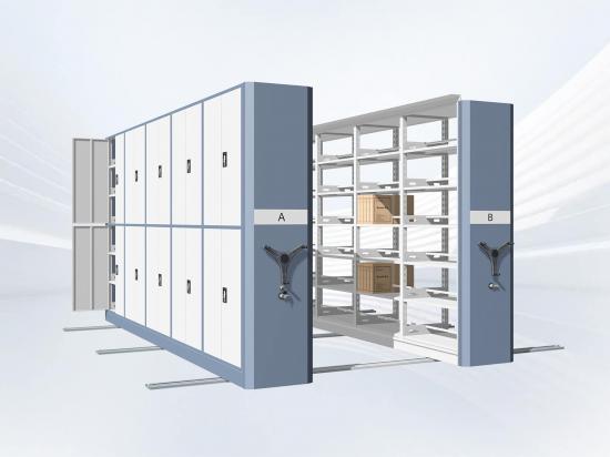 Mobile library shelving